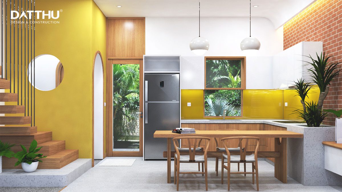 Thiết Kế Nhà 2 Tầng Phá Cách Với Kiến Trúc Địa Trung Hải | 401 | Chị Thương 31 Sự kết hợp màu sắc gây ấn tượng mạnh