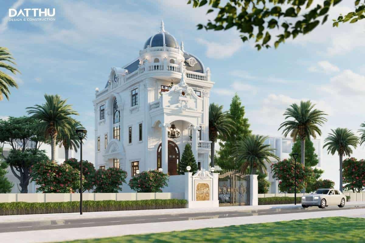Biệt thự 4 tầng phong cách châu âu