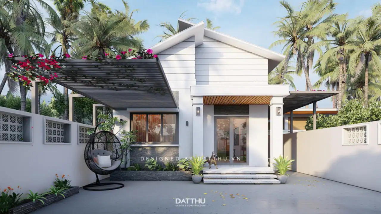 Biệt thự mái ngói 1 tầng