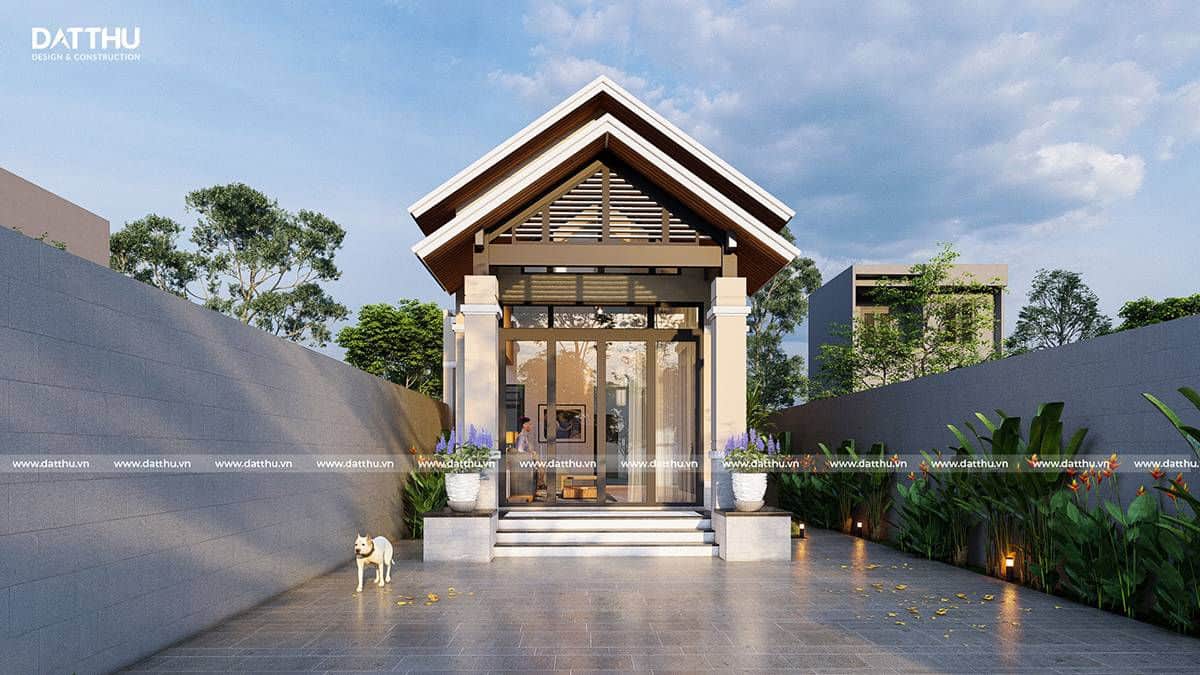 Mẫu nhà ống 1 tầng 2022