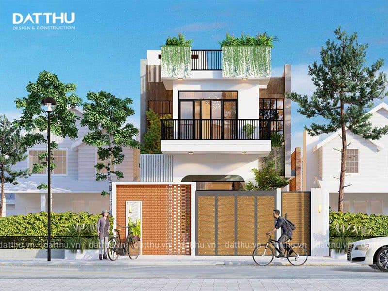 Thiết kế nhà 2 tầng 1 tum 3 phòng ngủ