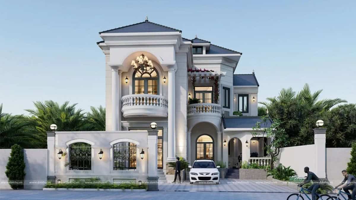 Mẫu biệt thự 2 tầng tân cổ điển