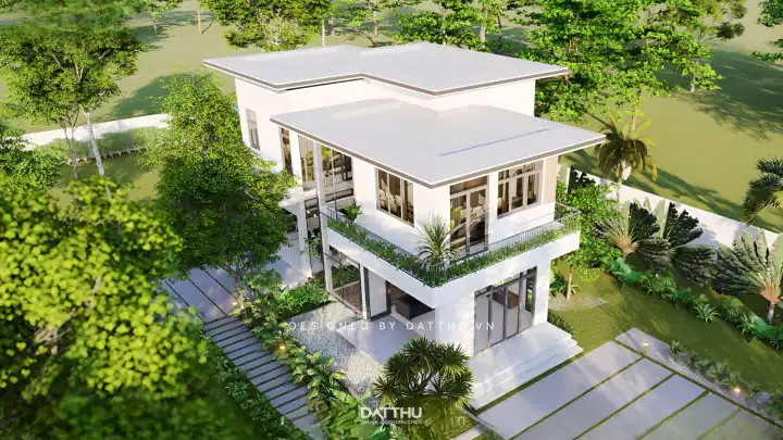 Nhà biệt thự hiện đại có sân vườn
