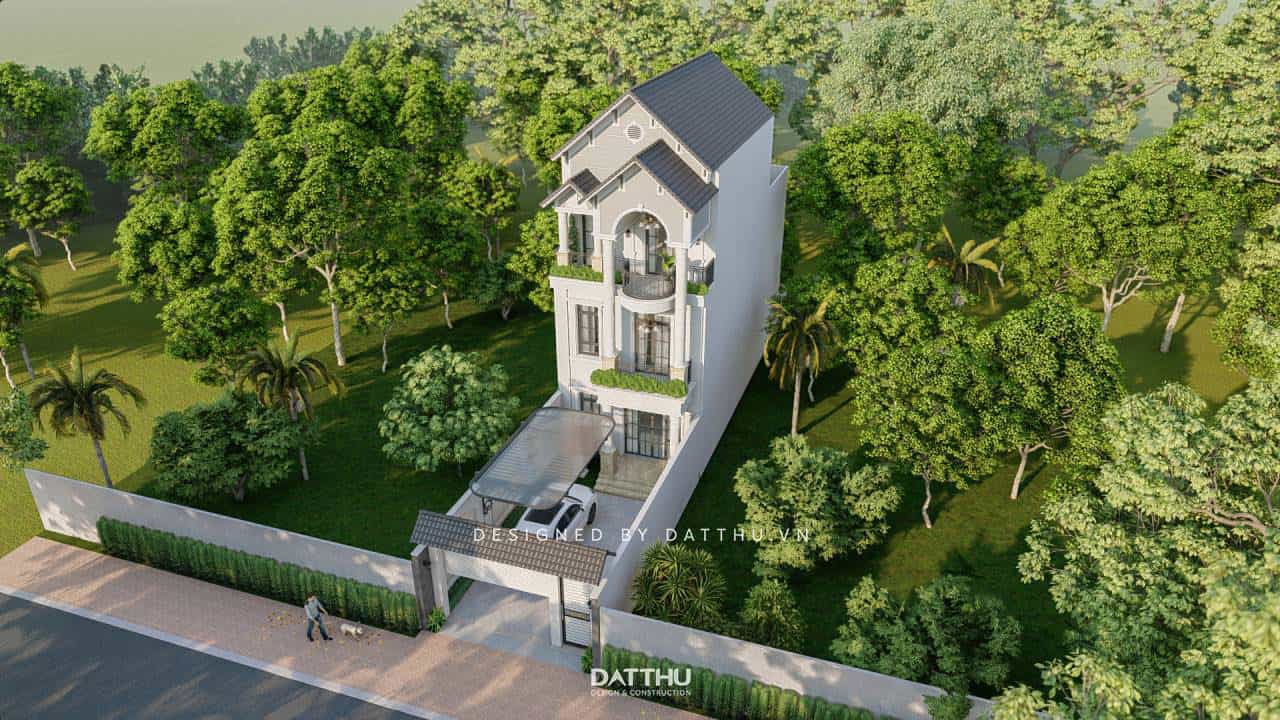nhà phố 3 tầng mái thái HDDTK Ngọc Anh