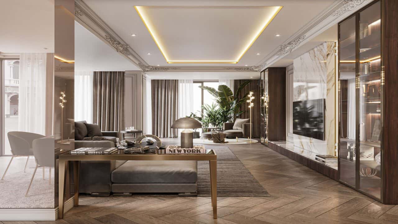 nội thất biệt thự tân cổ điển