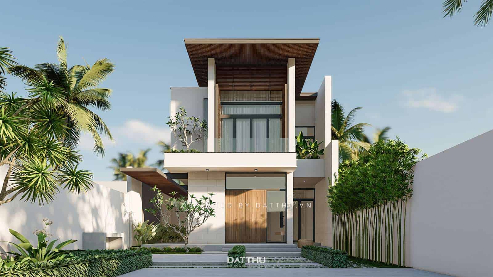 Nhà phố 2 tầng 4 phòng ngủ hài hòa thiên nhiên
