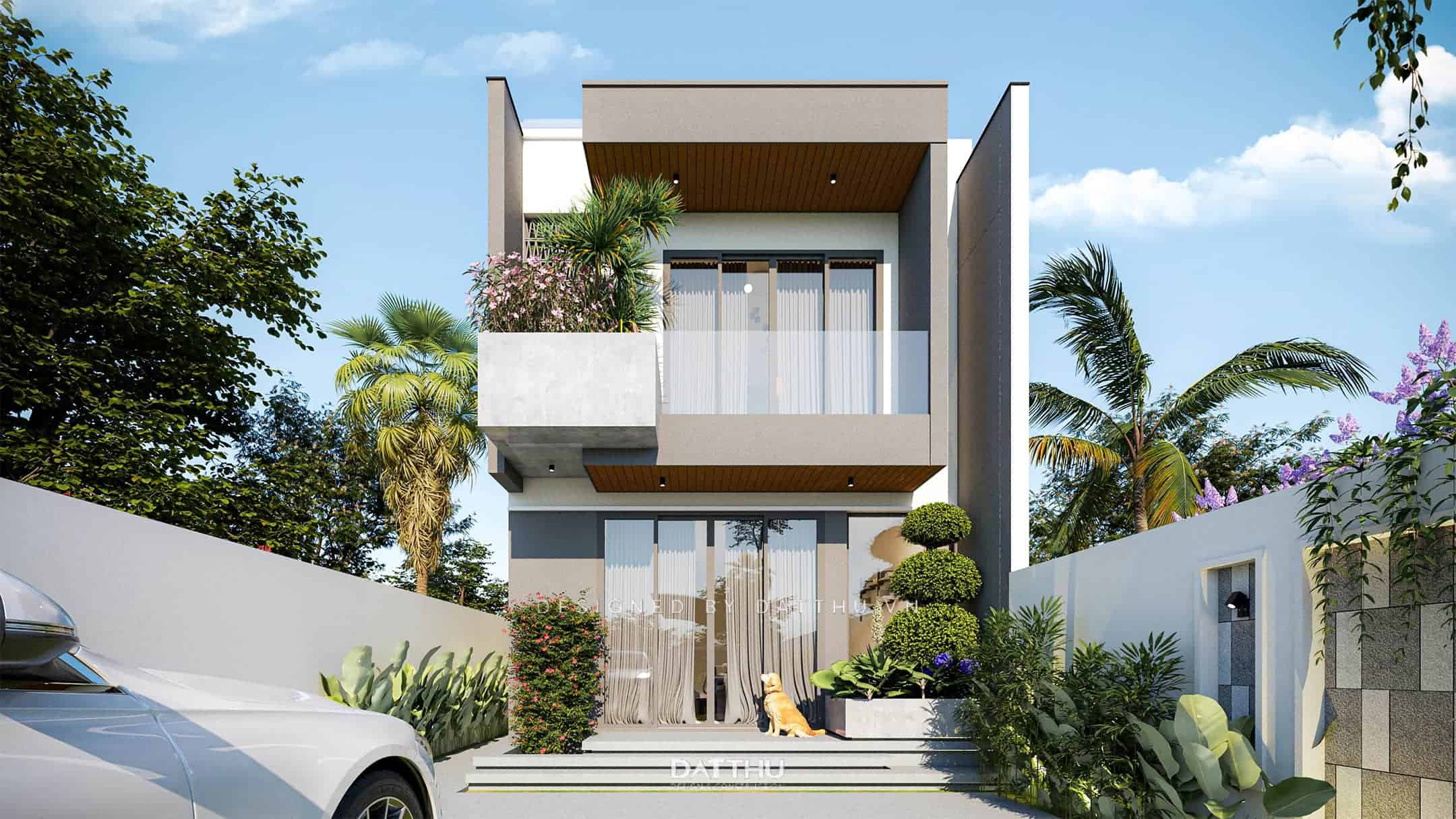 Mẫu nhà ống 2 tầng 3 phòng ngủ 5x14m