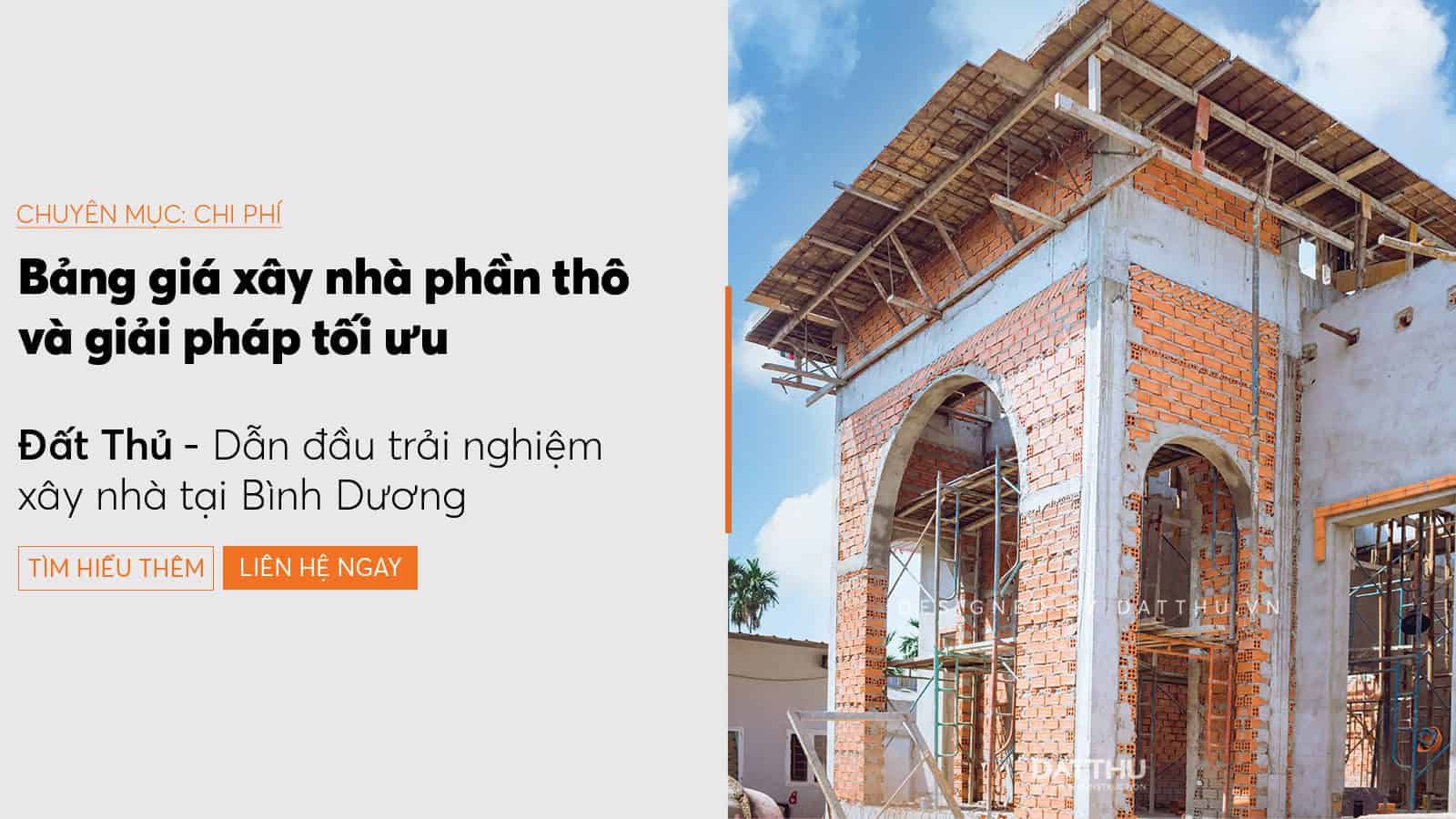 Giá xây nhà phần thô mới 2024