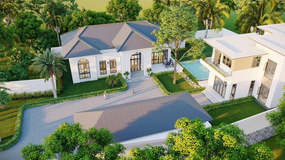 Mẫu nhà vườn đẹp hiện đại