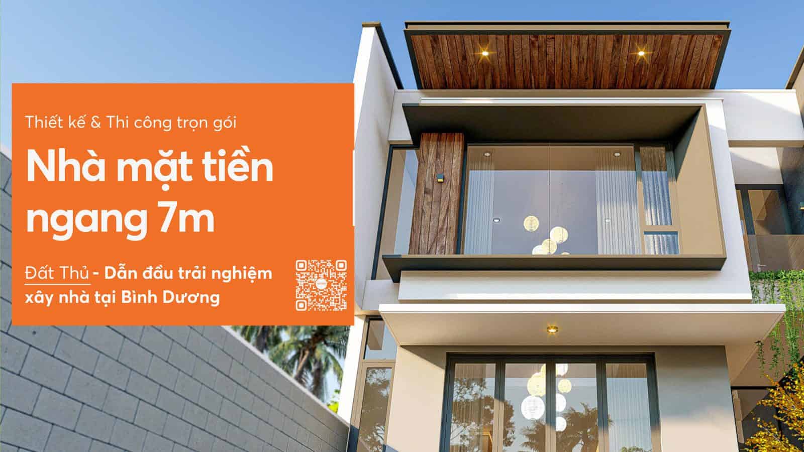 Thiết kế nhà mặt tiền 7m đẹp