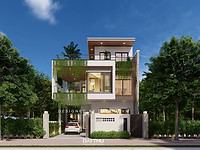 Nhà 3 Tầng Thiết Kế Mở - Hài Hòa Cùng Thiên Nhiên | HDTK2037 | Anh Trung 16 Nhà 1 trệt 2 lầu 1 sân thượng hiện đại