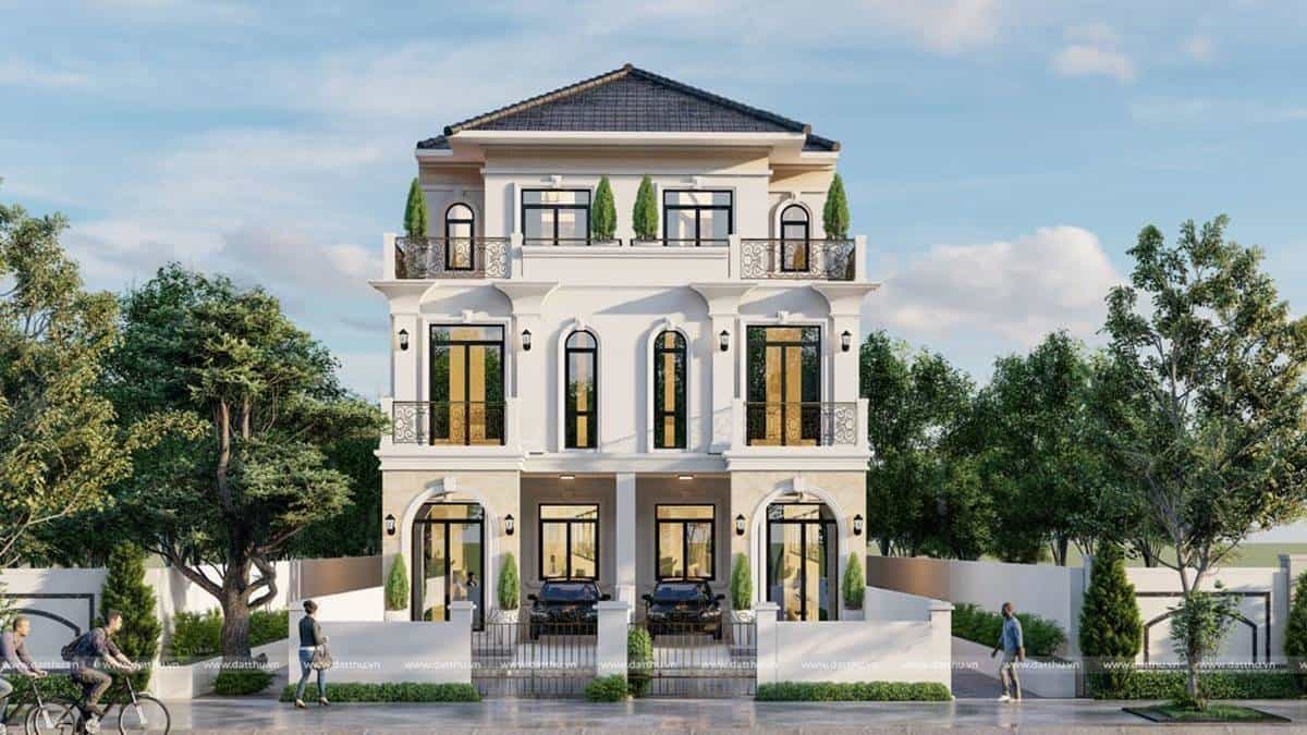 Thiết kế biệt thự tân cổ điển đẹp sang trọng