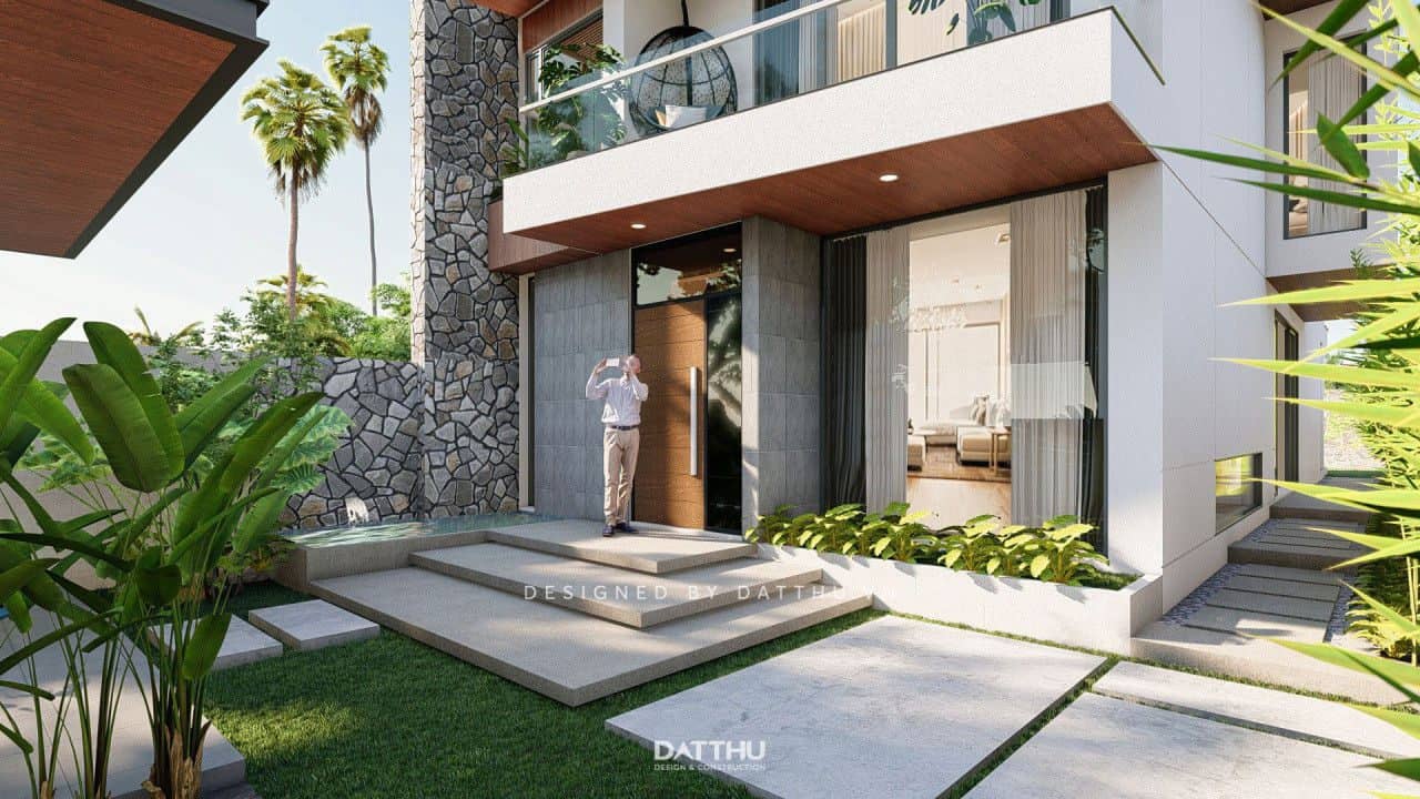 Nhà Phố 2 Tầng Hiện Đại Thoáng Rộng Nhưng Vẫn Đảm Bảo Riêng Tư | TK2153 | Chị Dân 34 biet-thu-2-tang-hien-dai-tk2153-chi-dan (1)