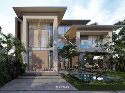 Mẫu nhà 2 tầng không gian mở hiện đại đẹp ấn tượng