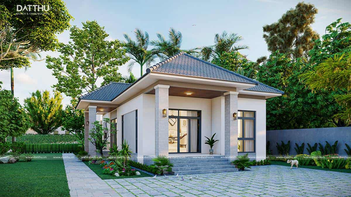 Nhà cấp 4 mái Nhật đơn giản