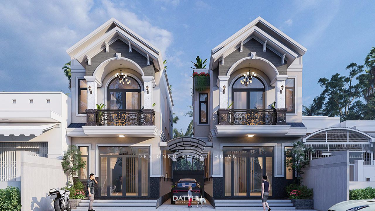 Nhà phố đôi 2 tầng tân cổ điển