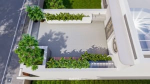 Nhà phố 2 tầng có tầng tum