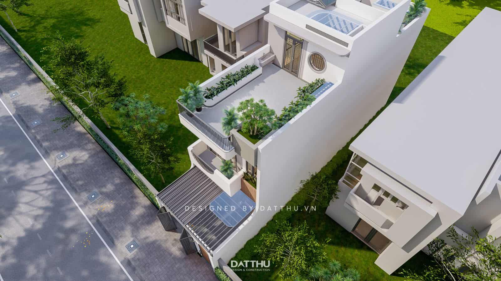Nhà phố 2 tầng có tầng tum