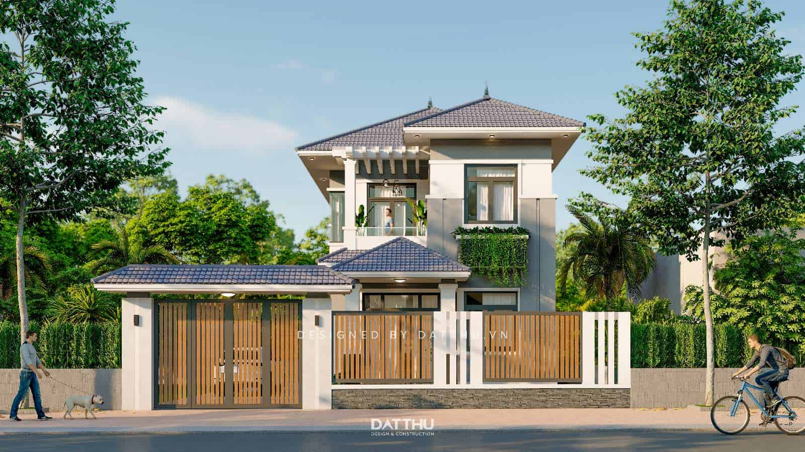Mẫu nhà 3 tầng mái Nhật