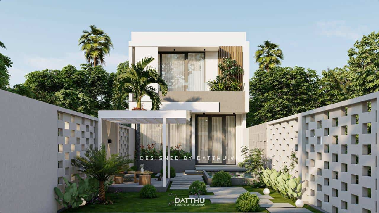 Nhà phố 2 tầng hiện đại, đơn giản