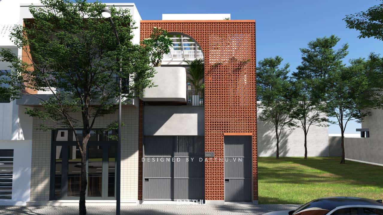 Thiết kế nhà 5x20 3 tầng không gian sống nhiệt đới