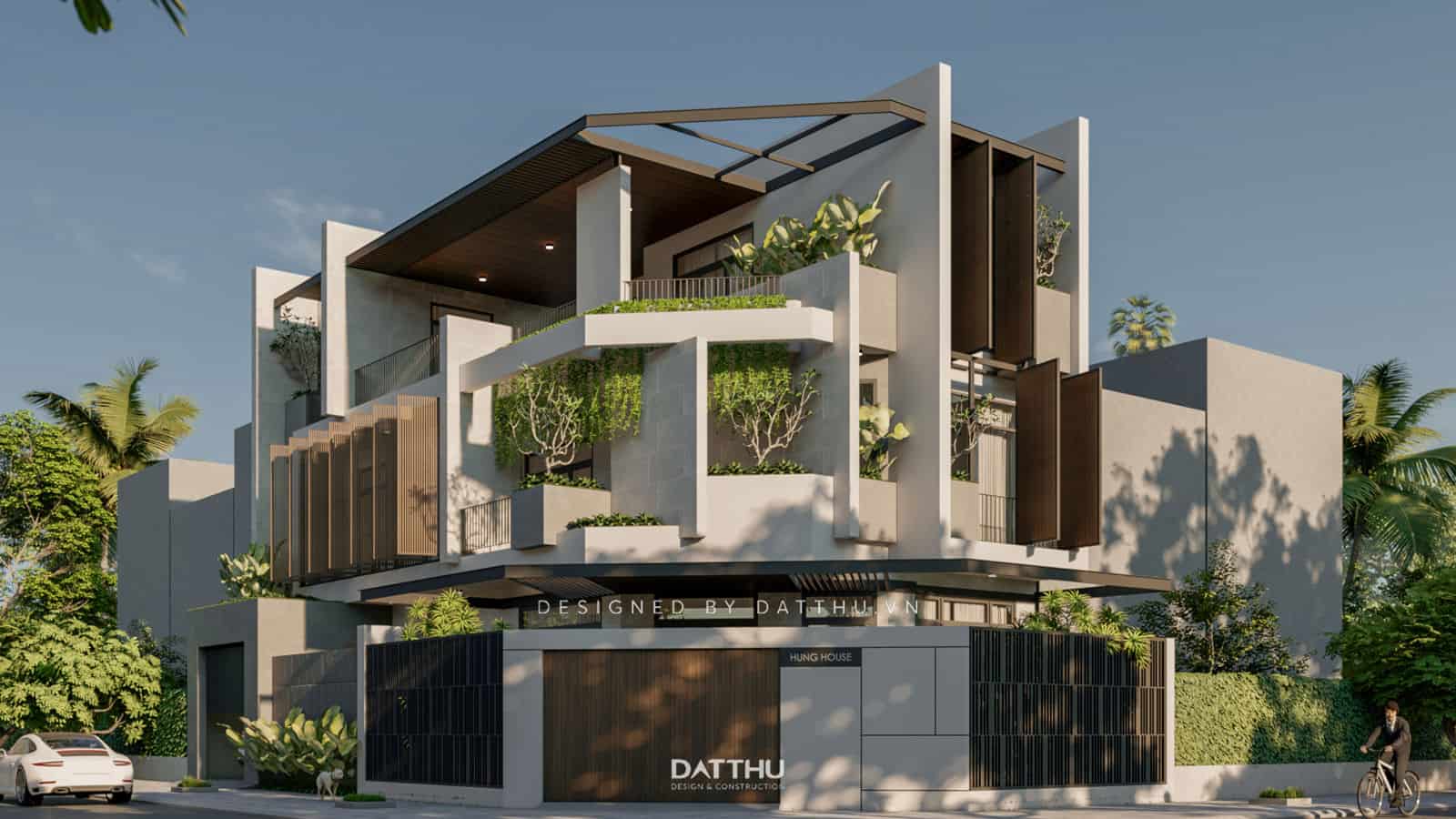 Mẫu biệt thự 3 tầng hiện đại 2024