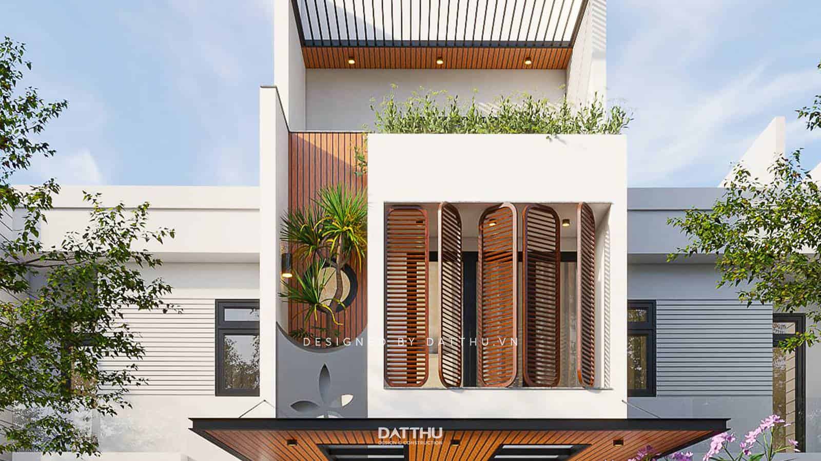 Điểm Nhấn Mặt Tiền Từ Hệ Lam Gỗ