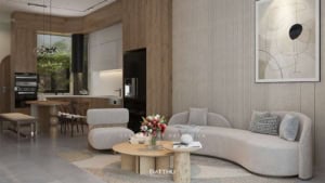 Nội thất nhà ống 3 tầng mặt tiền 5m hiện đại