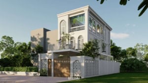 Nhà ống 3 tầng đơn giản tân cổ điển