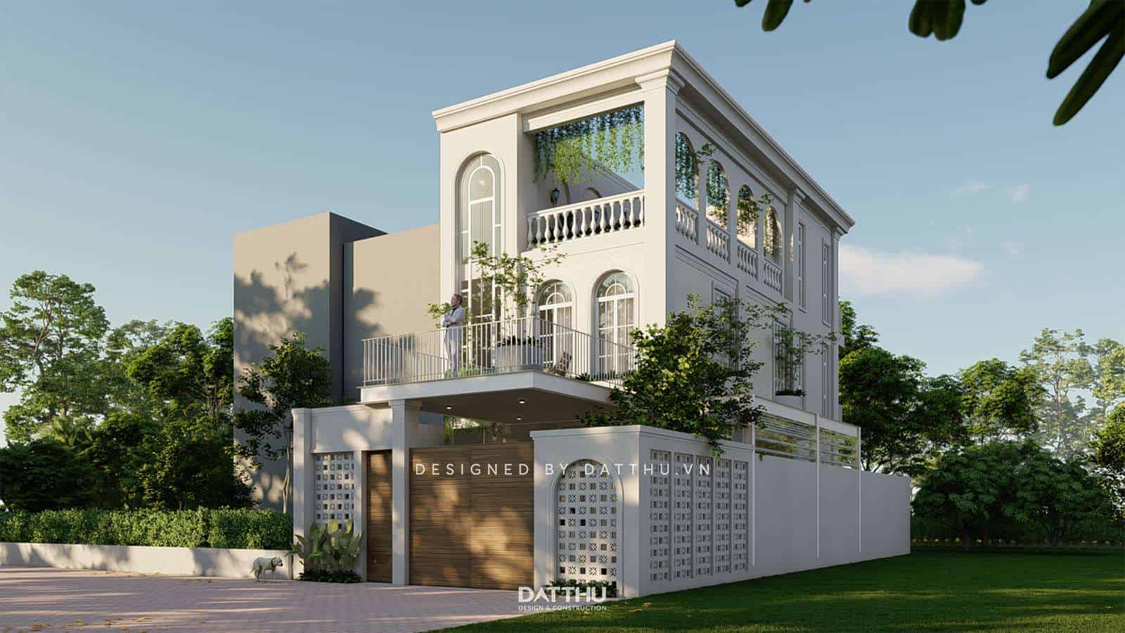 Nhà ống 3 tầng đơn giản tân cổ điển