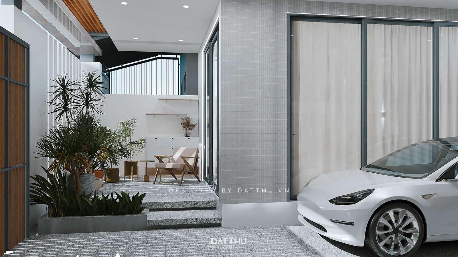 Nhà Hướng Nội - Ngôi Nhà Phố 2 Tầng Ứng Dụng Giải Pháp “Đóng Ngoài Mở Trong” | HDTC2421 40 Mảng xanh giúp tô điểm cho ngôi nhà
